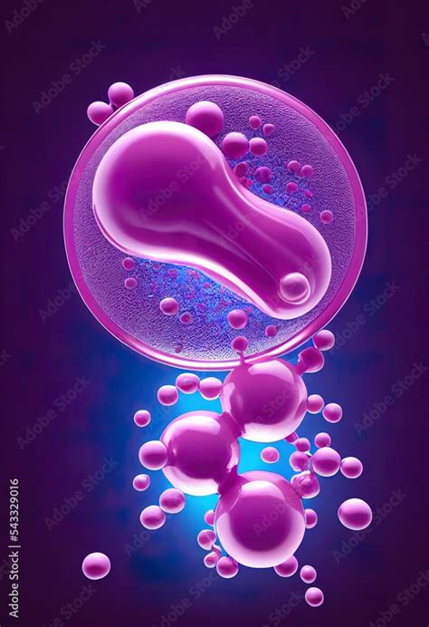 Realistic Molecules With Skin Cell Background Science Illustration Of