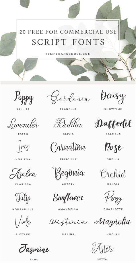 20 Gorgeous Free For Commercial Use Script Fonts For Your Craft