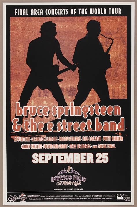 Vintage muziek posters vintage films. Lot Detail - Bruce Springsteen & The E Street Band ...