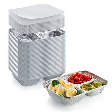 Ideal for use at concession stands, movie theatres, food trucks, stadiums, and tailgates, plastic nacho trays are perfect for separating nachos from their dips and sauces. Disposable Aluminum Dinner Tray with Paper Lids (Pack of ...