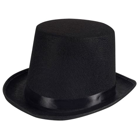 Magician Hat Black Felt Top Hat For Men And Women One Size Fits Most