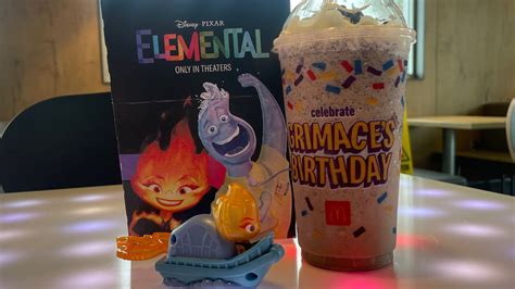 Disneypixar Elemental Mcdonalds Happy Meal Toys Collect All Happy Bday Grimace