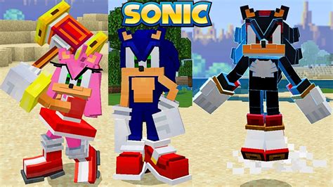 El Mejor Addon De Sonic Para Minecraft Pe Sonic Mod Mcpe Youtube