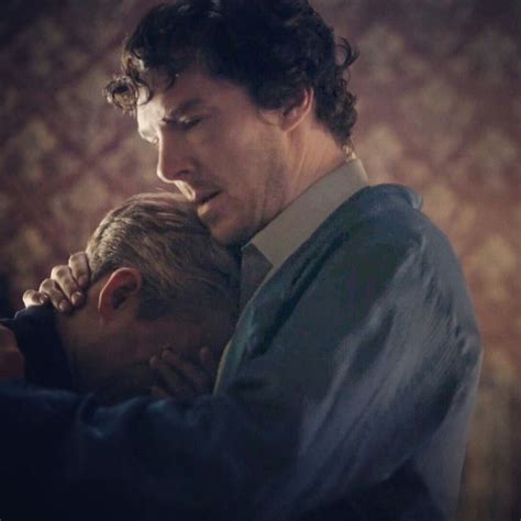 Sherlock Comforting John With A Hug In A Touching Scene From “the Lying Detective