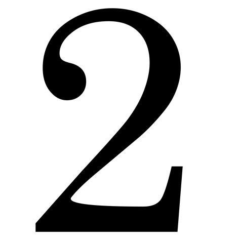 Number 2 Clipart Different Font Number 2 Different Font Transparent