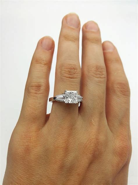 Platinum shared prong marquise side stone diamond engagement ring. Platinum Diamond Pc513 Engagement Ring - Tradesy