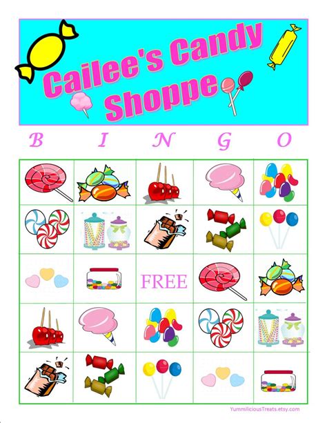 Candy Bingo By Partyliciousdesign6 On Etsy
