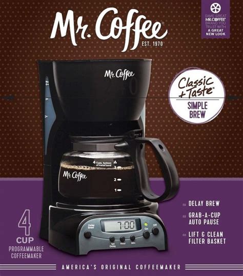 Mr Coffee Drx5 4 Cup Programmable Coffeemaker Black Best Coffee Site