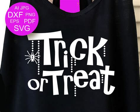 Trick Or Treat Halloween Quote Humorous Horror Print Kids Sh Inspire