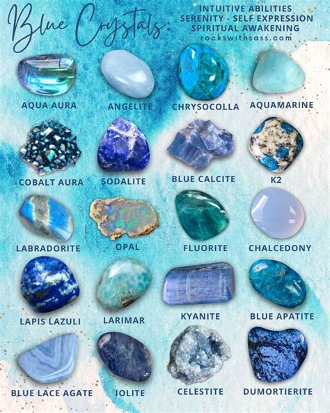 Blue Crystals Crystals And Gemstones Crystal Healing Stones Crystal