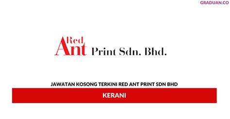 2, lorong binjai, 50450 binjai 8 suite. Permohonan Jawatan Kosong Red Ant Print Sdn Bhd • Portal ...
