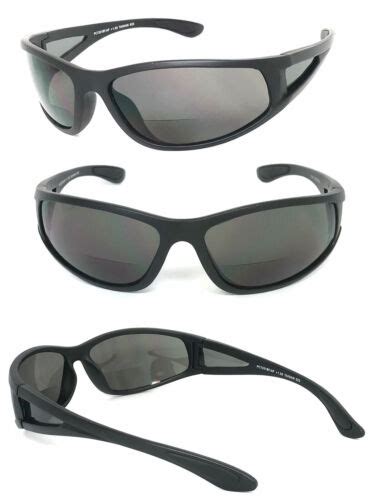Mens Wrap Around Sport Inner Bifocal Sunglasses Sun Reader Polycarbonate Lens Ebay