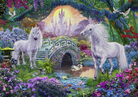 Magical Unicorn Kingdom Unique High Quality Poster Photowall