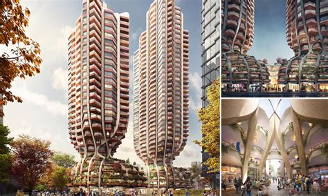 Architects Design Incredible 384ft Tall Tree Shaped Skyscrapers For