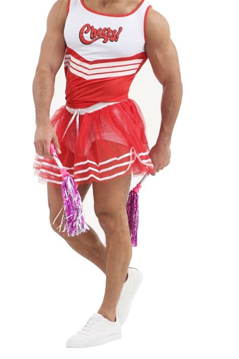 Mens Cheerleader Costume Cheer Leader Outfit Cheers Fancy Dress High School Lot Ebay