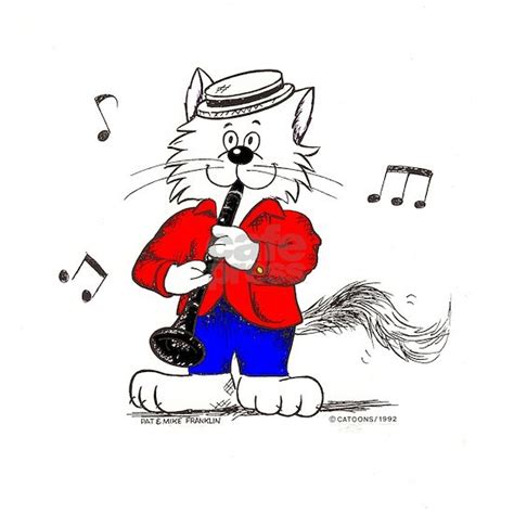 Clarinet Cat Greeting Card Catoons Clarinet Cat Greeting Card By