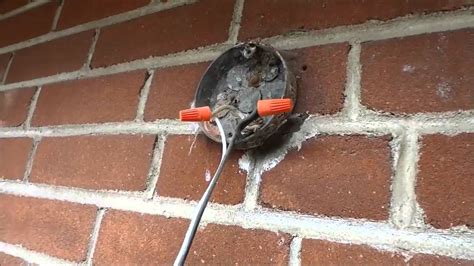 How To Relocate An Outdoor Light Fixture Box On Brick Wall
