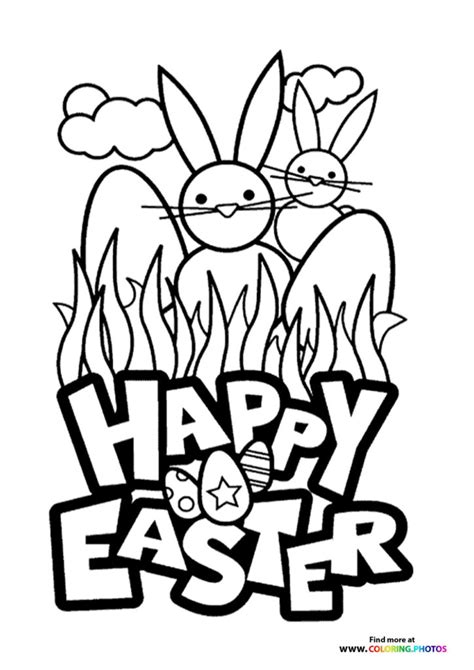 Happy Easter Coloring Pages For Kids Free And Easy Print Or Download