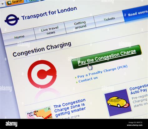 Transport For London Tfl Congestion Charge Online Payment Website