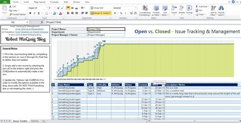 Issue Tracking Spreadsheet Template Excel — Db