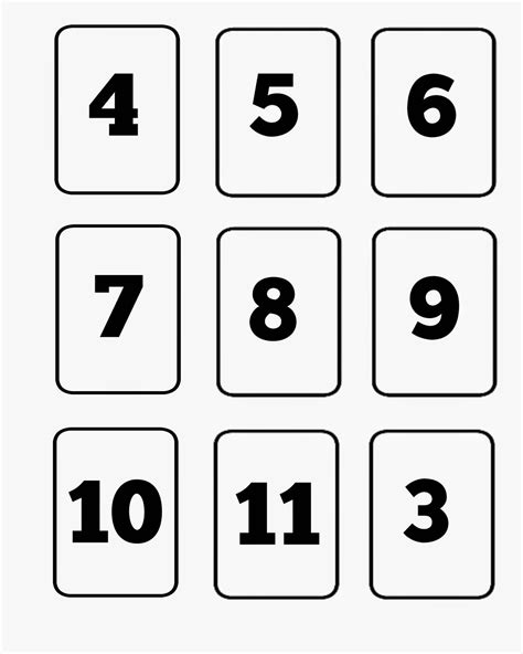 Free Printable Number Cards Templates Printable