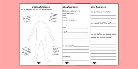 Acting Creating A Character Worksheet