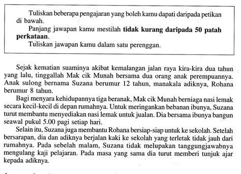 Related posts to contoh jawapan soalan ulasan upsr. Bahasa Melayu UPSR: Bahagian C ( Nilai murni atau pengajaran)