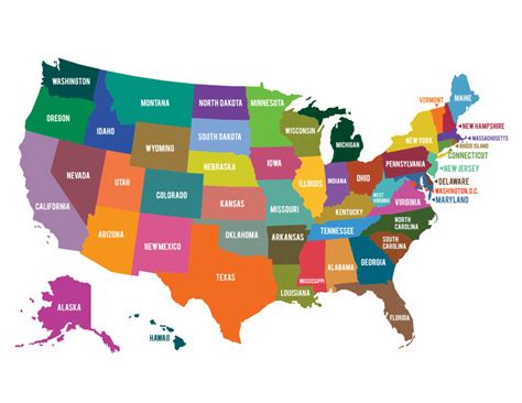 50 Us States List — Alphabetical Order Word Pdf Excel