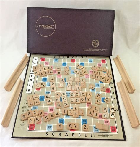 Vintage Scrabble Board Game 1948 Selchowrighter Scrabble Board Game