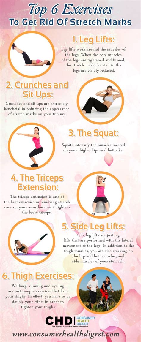 6 Exercises That Help You Get Rid Of Stretch Marks Infographic Health