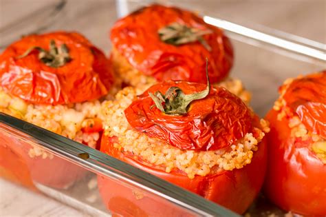 Gef Llte Tomaten Aus Dem Ofen Mit Hirse Lecker Vegan Glutenfrei