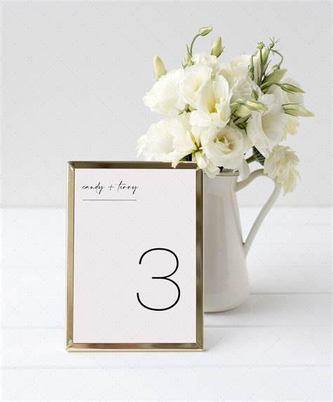 Minimal Table Numbers Template Table Numbers Sign Printable Etsy In