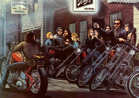 Ghost Rider David Mann Motorcycle Art Canvas Poster Print Art Walkerlumber Art Posters