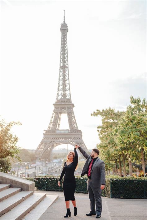 Sunrise Photo Session In Paris With Eiffel Tower At Trocadero Sunrise