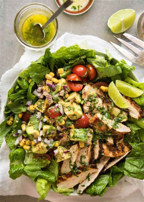 Mexican food recipes with chicken. Mexican Chicken Avocado Salad | RecipeTin Eats