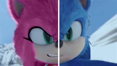 Sonic Vs Amy Sonic The Hedgehog Movie Choose Your Favorite Design For