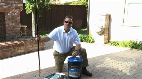 Water can get into the joints, freeze and then expand. How to apply a water-based wet-look paver sealer - YouTube