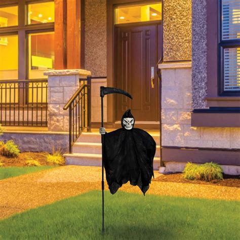 Halloween Decorations Yard Sign Grim Reaper Illusion