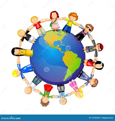 People Around The Globe Stock Illustration Image Of People 13742520