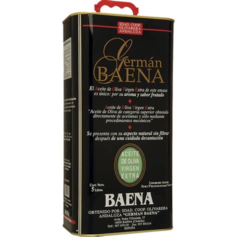 comprar aceite de oliva virgen extra lata 5 l · german baena · supermercado hipercor