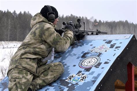 Tyumen Russia March 15 2019 Competition Of Snipers Editorial