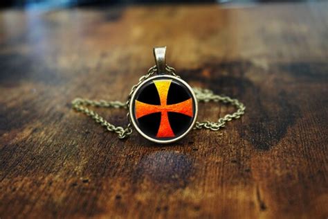 Knights Templar Pendant Templars Cross Jewelry Occult Etsy