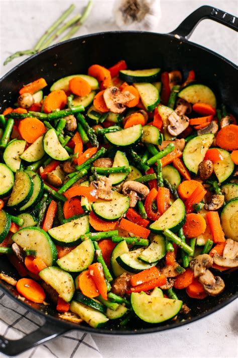 Simple Sautéed Vegetables Eat Yourself Skinny