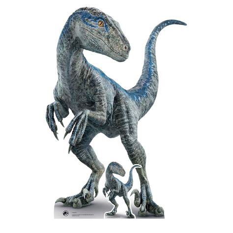 Mother Blue Velociraptor Cardboard Cutout Official Jurassic World Dominion Standee On Onbuy
