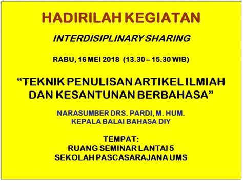Gaya penulisan ums sekolah sains sosial universiti malaysia sabah 2006contoh: Interdiciplinary Sharing "Penulisan Artikel Ilmiah ...