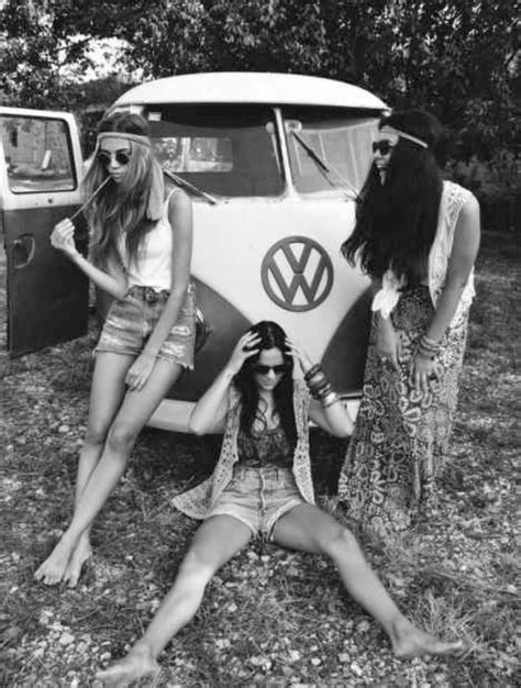 Hippie Chicks At Woodstock X Print Etsy
