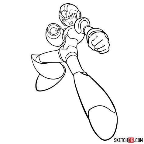 How To Make A Sketch Of Mega Man A Famous Game Character Created By