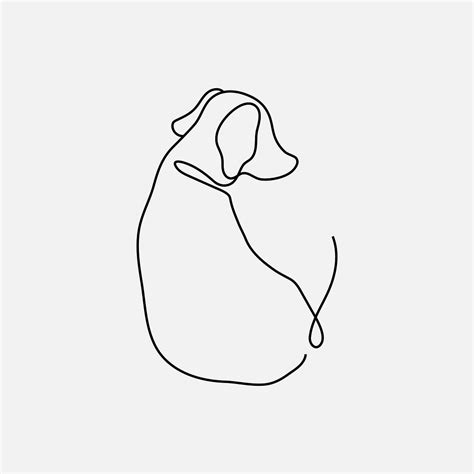 Minimal Dog Line Art Illustration Premium Photo Illustration Rawpixel