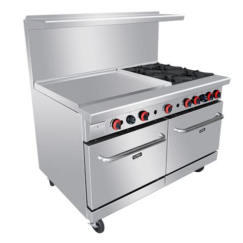 Heavy Duty 604 Burner Gas Range With 36 Griddle And 2 Standard
