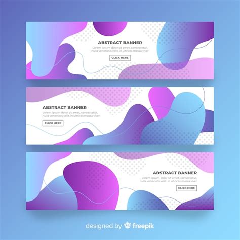 Free Vector Abstract Organic Shape Banners